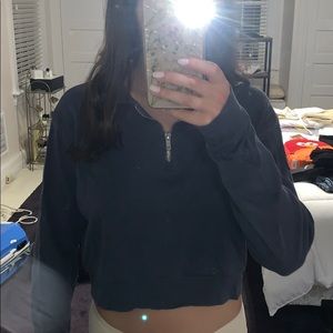 Cropped half zip